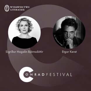 Sigríður Hagalín Björnsdóttir i Etgar Keret na Festiwalu Conrada