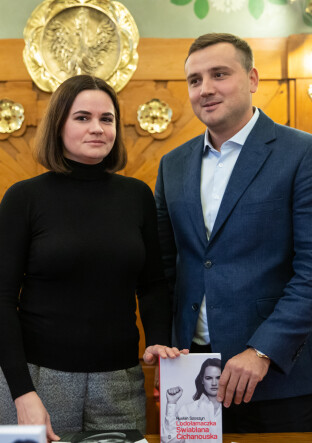 Cichanouska i Szoszyn w POLIN