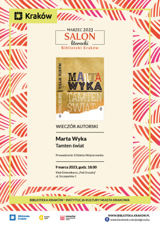 Marta Wyka w Salonie Literackim Biblioteki Kraków